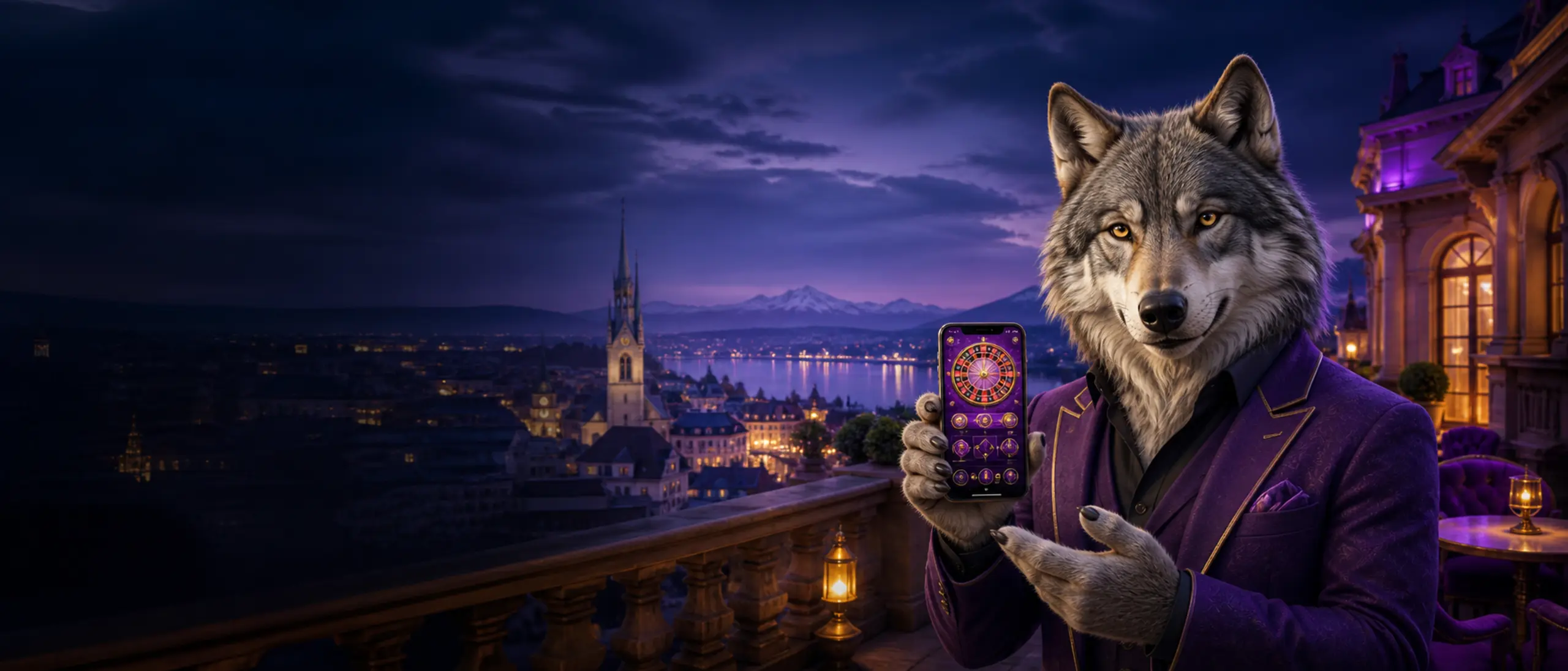 Wolf präsentiert die Bizzo Casino App über Zürich