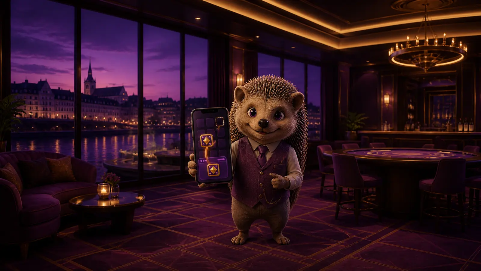 Igel zeigt die Installation der Bizzo Casino PWA in Basel